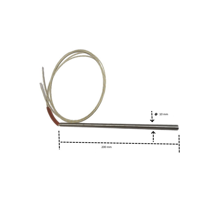 Resistenza a cartuccia D 10X200 230V 250W LC=1000