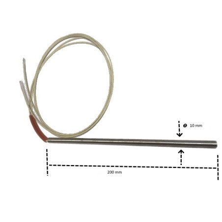 Resistenza a cartuccia D 10X200 230V 250W LC=1000