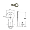 8015-8  Capicorda Inox foro  D 8,2 per cavo sez 4  6 mmq