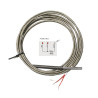 PT100B6050A3   PT100  3 Fili  classe B D 6 mm  H 50 mm Cavo TTS  LC 3 mtl STD Schermato