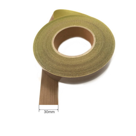 PTFE64410030   Tessuto Glass PTFE   spess 0,225  adesivo siliconico 0,045mm  spess  tot  0,27mm H 30mm X 15mtl