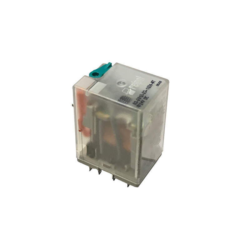 R2-23-1024WT  Relè di potenza per uso generico 2PCO  12A  24Vdc  plug in  blocco manuale