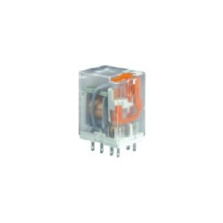 R2-23-1024WTL   Relè di potenza per uso generico  2PCO  12A  24Vdc  plug in LED e test   blocco manuale