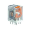 R2-23-1024WTL   Relè di potenza per uso generico  2PCO  12A  24Vdc  plug in LED e test   blocco manuale