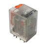 R2-23-5024WTL   Relè di potenza per uso generico  2PCO 12A  24VAC  plug in  LED e test  blocco manuale