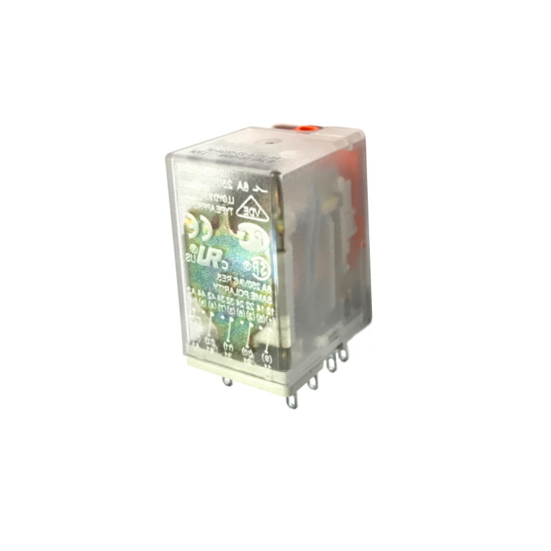 R4-23-1024WT  Relè di potenza per uso generico  4PCO  5A  24VDC   plug in   blocco manuale