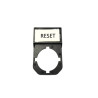RESETLABEL  Targhetta per pulsante  D 22 con scritta   RESET