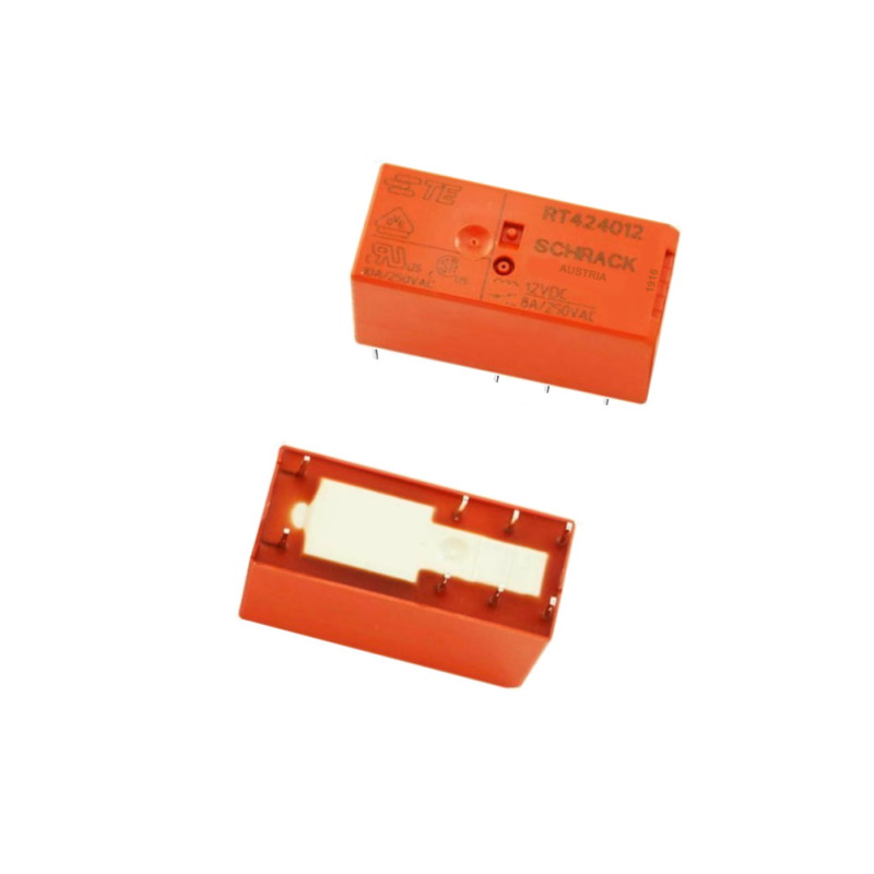 RT424012 | Relè elettromagnetico; bobina:12VDC; DPDT 8A/250VAC; 8A/30VDC.
