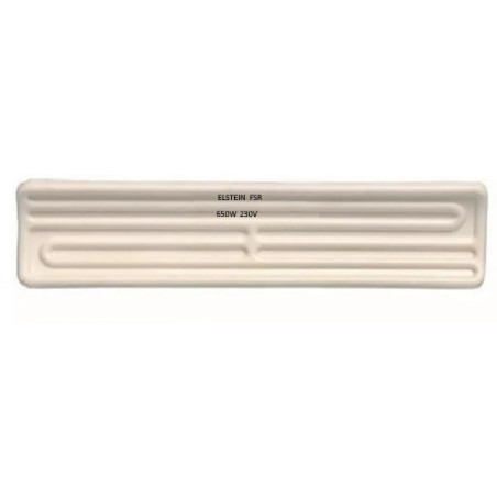 FSR-650W- 230V Irradiatori infrarossi in ceramica  Elstein FSR dim. 245X60 curvo 650W 230V con cavi Lc 100mm