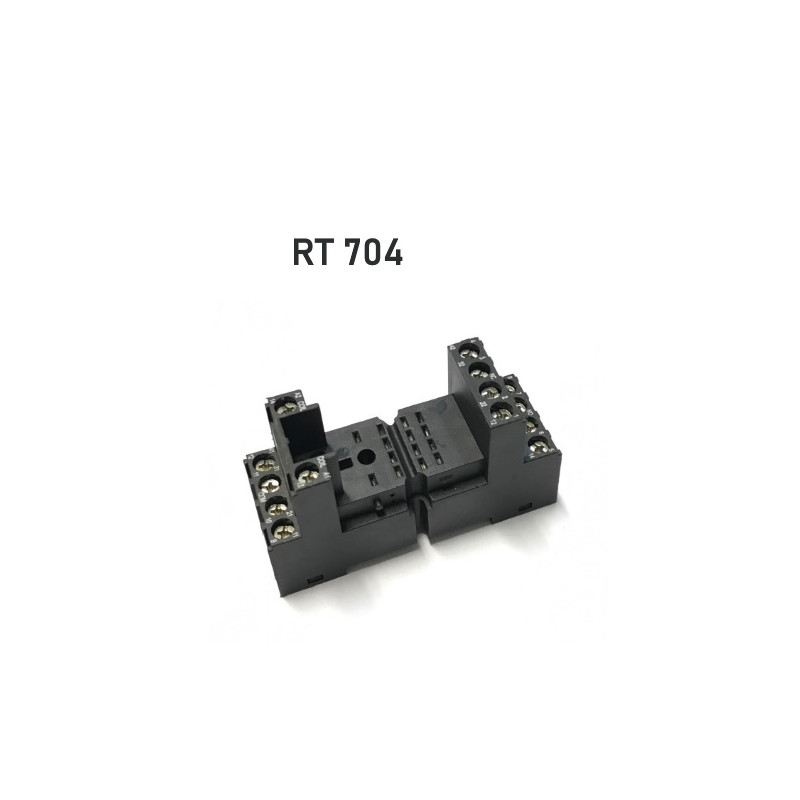 RT704  Zoccolo per  rele  4  C O Attacco Din Ral T35  Pannello 14 Pin