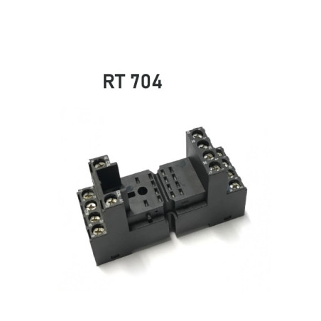 RT704  Zoccolo per  rele  4  C O Attacco Din Ral T35  Pannello 14 Pin