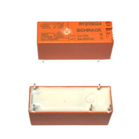 RY213024  Rele elettromagnetico SPST   NO  NC  bobina 24VDC  8A 250VAC  2,35k Ohm ROHS