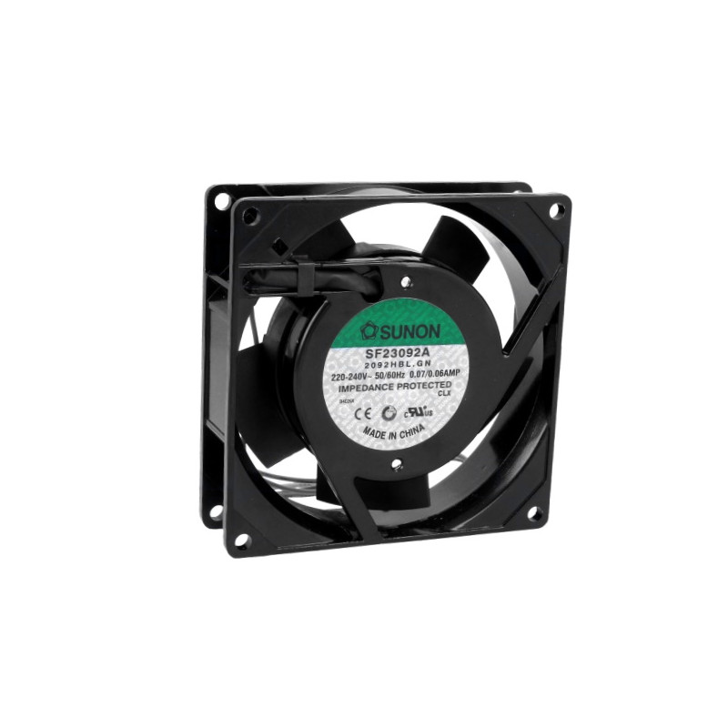 SF23092A  Ventilatore AC  assiale 220 240Vac  92x92x25mm  supporto a sfere coll  cavo 300mm