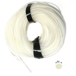 SIL-T3   Tondo silicone trasparente platinico FDA D 3 mm  SH 60