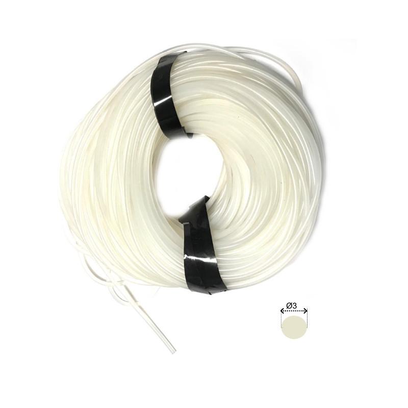 SIL-T3   Tondo silicone trasparente platinico FDA D 3 mm  SH 60
