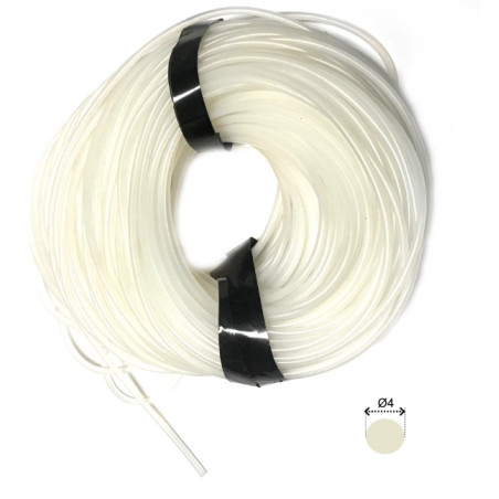 SIL-T4  Tondo silicone trasparente platinico FDA D 4 mm  SH 60
