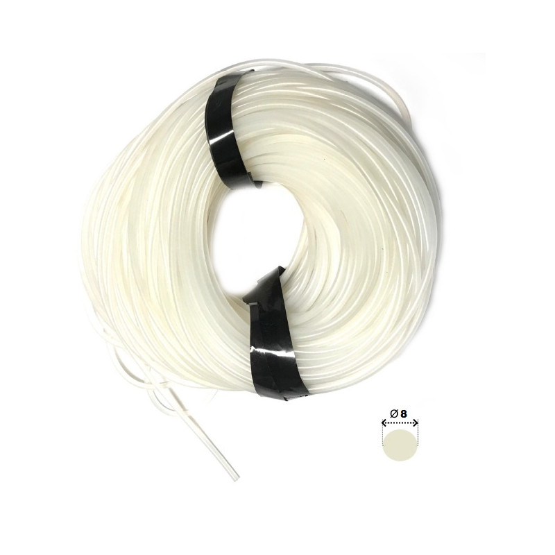 SIL-T8   Tondo silicone trasp  platinico FDA D 8 mm SH 60