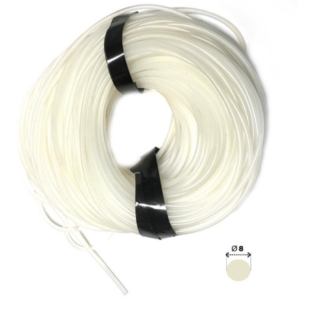 SIL-T8   Tondo silicone trasp  platinico FDA D 8 mm SH 60
