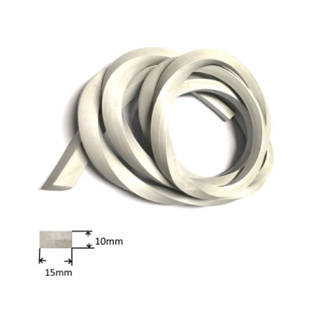 SIL01510M  Profilo in silicone espanso bianco per alte temperature Dim 15x10mm