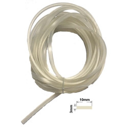 SIL0310  Profilo guarnizione in gomma silicone trasp 65 SH  dim 3x10 mm