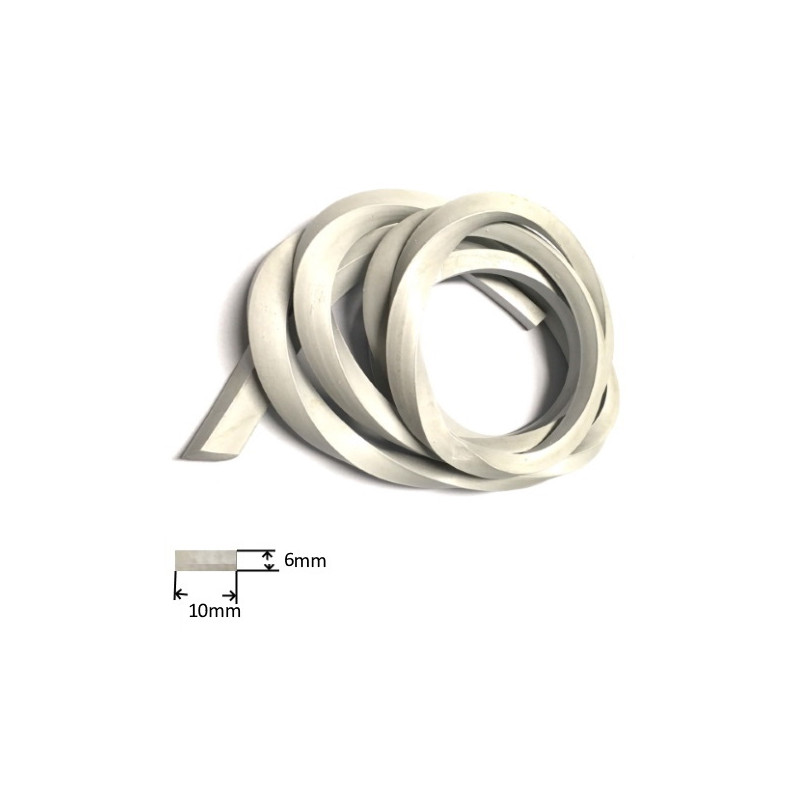 SIL06010M  Profilo in silicone espanso bianco per alte temperature Dim 6x10mm