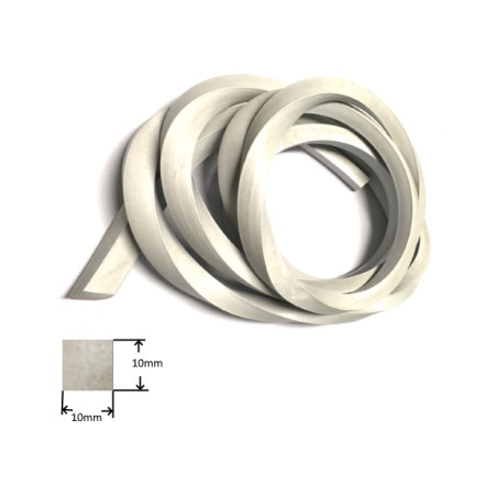 SIL1010M  Profilo silicone espanso bianco per alte temperature dim 10x10mm