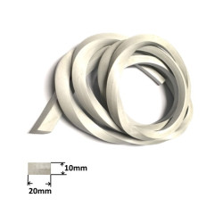 SIL1020M  Profilo silicone espanso bianco  per alte temperature dim 10x20mm