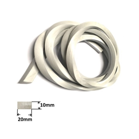 SIL1020M  Profilo silicone espanso bianco  per alte temperature dim 10x20mm