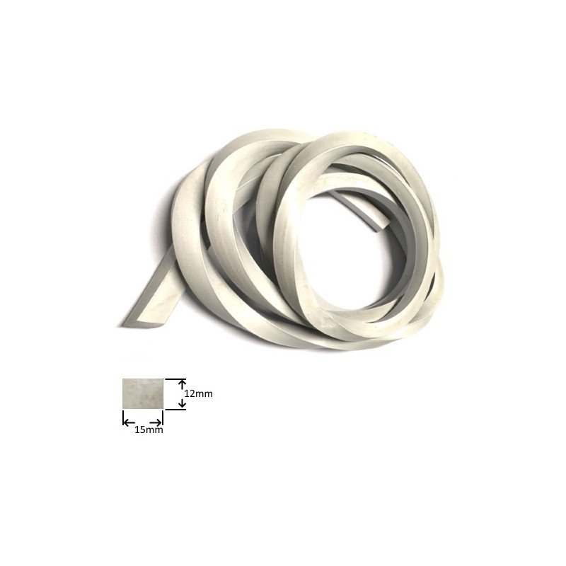 SIL1512M  Profilo in silicone espanso bianco per alte temperature dim 15 X 12 mm