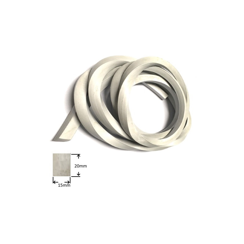 SIL1520M  Profilo in silicone espanso bianco per alte temperature dim 15 X 20 mm