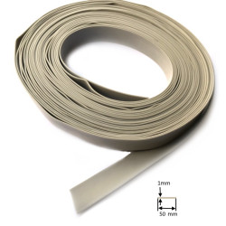 SIL5001GY  Profilo guarnizione piatto in silicone grigio per alte temperature dim 50X1 mm