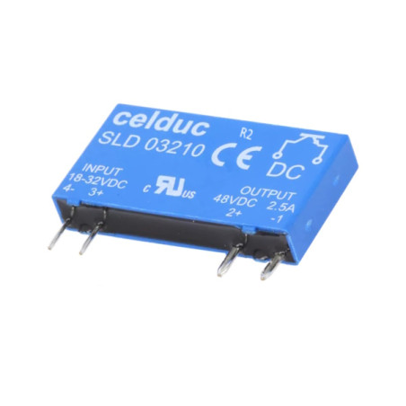 SLD03210  Celduc  Rele SLIM SSR  Ing  18 32 VDC  uscita  0 60VDC   2,5A
