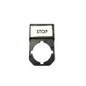 STOPLABEL  Targhetta per pulsante  D 22 con scritta   STOP