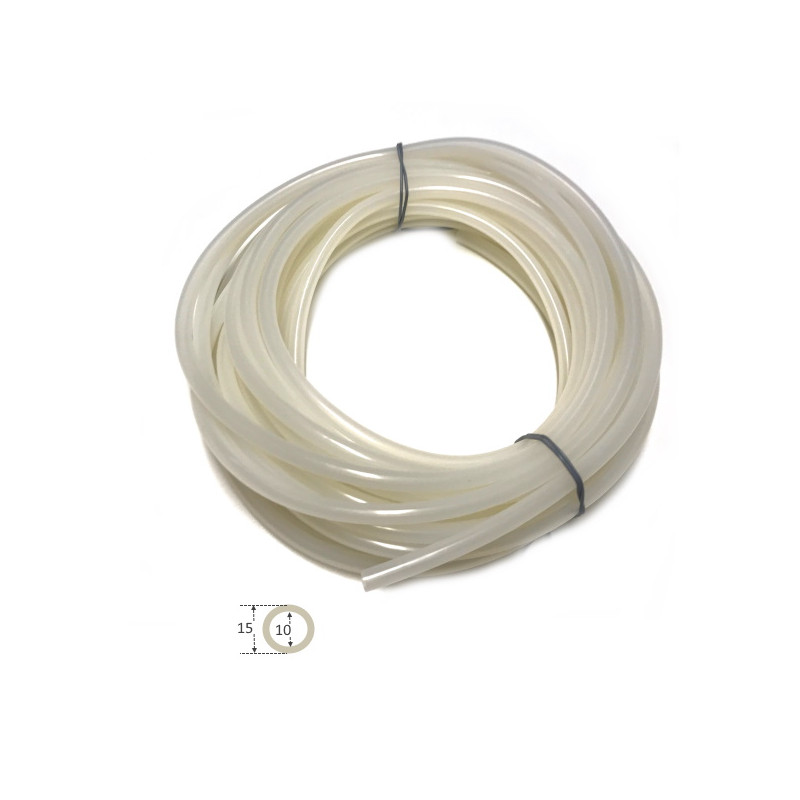 TBSIL10015  Tubo silicone trasp. per uso alimentare D 10 X 15mm