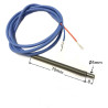 TCJ5001510B  Termocoppia Tipo J  Modello B D 5x15mm  Cavo silicone da 1 m elemento di rilevamento semplice  giunzione di misuraz