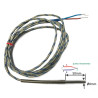 TCJ8050A30  Termocoppia TCJ  norme DIN giunto caldo isolato  D 8mm L 50mm Cavo TTS  LC 3mtl   Molla antipiega