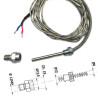 TCZDL680L3   Termocoppia  J   isolato  attacco a baionetta calotta maschio  12MA con puntale  D 6X80 con cavo TTS  Lc 3 mtl