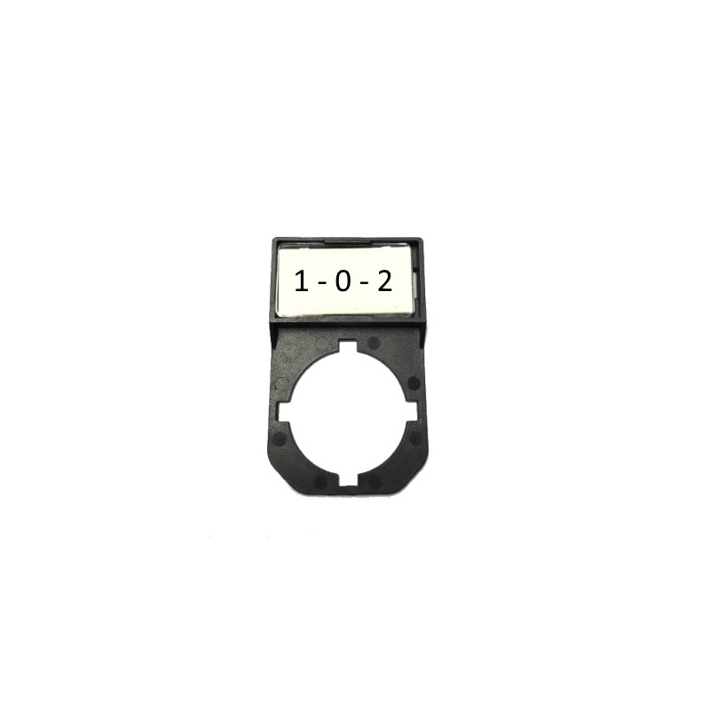 1 0 2 LABEL  Targhetta per pulsante  D 22  con scritta 1 0 2
