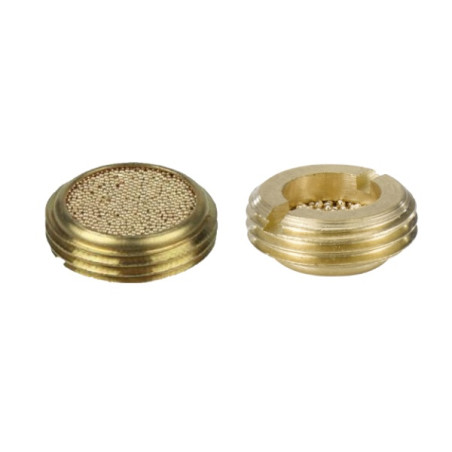 169-1/4  Silenziatore in ottone piatto con bronzo sinterizzato G 1/4