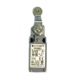 AM1F46Z11  Finecorsa in alluminio  Leva angolare con rotella in acciaio Contatti a scatto  1NO  1NC  doppio isolamento e apertur