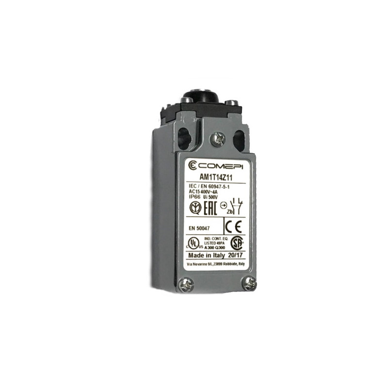 AM1T14Z11  Finecorsa in alluminio Pistoncino in acciaio con cuffia antipolvere  corpo 30mm  PG13,5 IP66