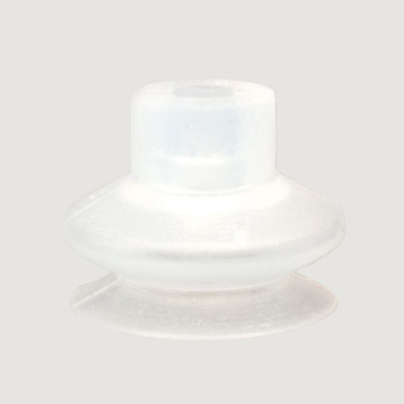 VS04530  Ventosa  soffietto in silicone trasp  D 43 mm  H 30 mm
