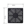 VXF09201BK  Griglia con Filtro protezione tecnopolimero nero per  ventilatore  92x92