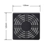 VXF12001BK   Griglia protezione  in tecnopolimero nero con filtro125X125 mm per ventilatore 120x120mm