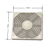 VXF12001WH  Griglia  protezione  in tecnopolimero bianco con filtro 125x125 mm  per  ventilatore 120x120mm