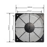 VXP20001BK  Griglia protezione tecnopolimero per ventilatore  216X216mm