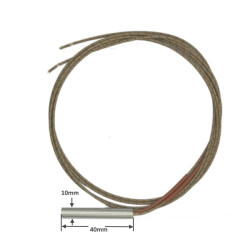 Z8101040N6  Riscaldatore a cartuccia  D 10mm H 40mm 230V 200W  LC 1000mm