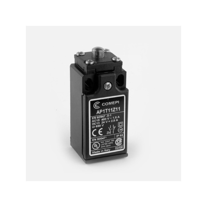 AP1T11Z11  Finecorsa Pistoncino in acciaio  corpo 30mm  corpo tecnopolimero  IP65  Pg 13,5