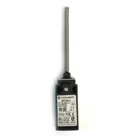 AP1T93Z11  Finecorsa multidirezionale a molla inox corpo tecnopolimero Contatti a scatto  1NO  1NC  doppio isolamento e apertura