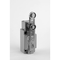 BM1E52Z11  Finecorsa alluminio a leva regolabile  con rotella INOX 22mm contatti a scatto  1NO  1NC  doppio isolamento e apertur